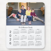Tapis De Souris Calendrier personnalisé avec photo et nom blanc 20 (Devant)