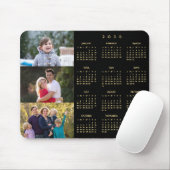 Tapis De Souris Calendrier personnalisé de 3 photos de famille 202 (Avec souris)