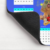 Tapis De Souris Calendrier personnalisé de caniche mignon (Coin)