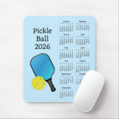 Tapis De Souris Calendrier Pickleball 2026 (Avec souris)