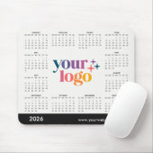 Tapis De Souris Calendrier promotionnel 2026 sur mesure du logo de (Avec souris)