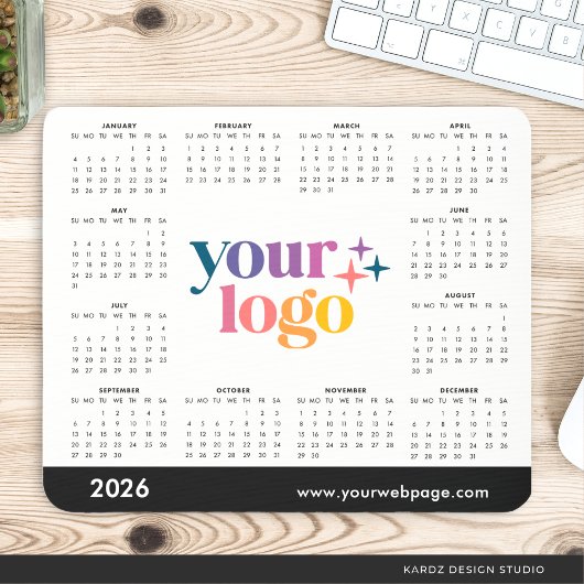 Tapis De Souris Calendrier promotionnel 2026 sur mesure du logo de