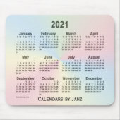 Tapis De Souris Calendrier Rainbow Cloud 2021 par Janz (Devant)