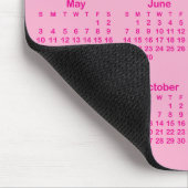 Tapis De Souris Calendrier Rose Clair et Chaud 2026 (Coin)