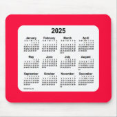 Tapis De Souris Calendrier rouge cerise 2025 par Janz Mouse Pad (Devant)