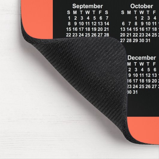 Tapis De Souris Calendrier rouge tomate 2024-2025 par Janz Mouse P (Coin)