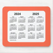 Tapis De Souris Calendrier rouge tomate 2024-2025 par Janz Mouse P (Devant)