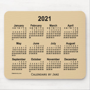 Tapis De Souris Calendrier Sepia Grey 2021 par Janz Mouse Pad
