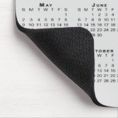 Tapis De Souris Calendrier simple 2021 avec nom de société en gris (Coin)