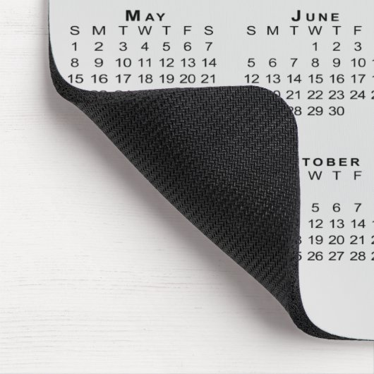 Tapis De Souris Calendrier simple 2022 avec nom d'entreprise en gr (Coin)