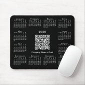 Tapis De Souris Calendrier simple 2026 Code QR d'entreprise sur fo (Avec souris)