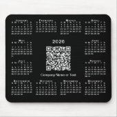 Tapis De Souris Calendrier simple 2026 Code QR d'entreprise sur fo (Devant)