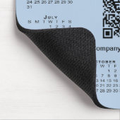 Tapis De Souris Calendrier simple 2026 Code QR Entreprise Bleu Cla (Coin)