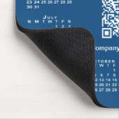 Tapis De Souris Calendrier simple 2027 Code QR Entreprise Bleu (Coin)