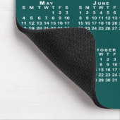 Tapis De Souris Calendrier simple bleu-vert et blanc 2025 (Coin)