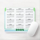 Tapis De Souris Calendrier simple et mignon 2025 Mousepad (Avec souris)
