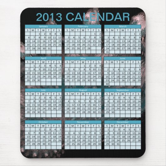 Tapis De Souris Calendrier sur un Mousepad (Devant)