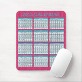 Tapis De Souris Calendrier sur un Mousepad (Avec souris)