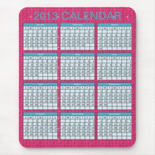 Tapis De Souris Calendrier sur un Mousepad (Devant)