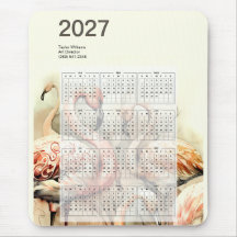 Calendrier Tropical 2027 de Flamants Roses Vibrant