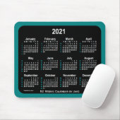 Tapis De Souris Calendrier Turquoise de Neon 52 semaines 2021 par  (Avec souris)