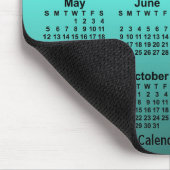 Tapis De Souris Calendrier Turquoise défraîchi 2024 par Janz Mouse (Coin)