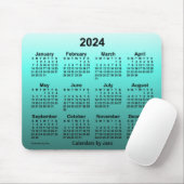 Tapis De Souris Calendrier Turquoise défraîchi 2024 par Janz Mouse (Avec souris)