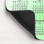 Tapis De Souris Calendrier vert de gros caractères de l'étoile (Coin)