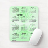 Tapis De Souris Calendrier vert de gros caractères de l'étoile (Avec souris)