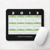 Tapis de souris Calendrier Vert Forêt Tropicale 20 (Avec souris)