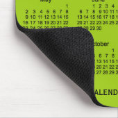 Tapis De Souris Calendrier vert jaune 2021 par Janz Mouse Pad (Coin)