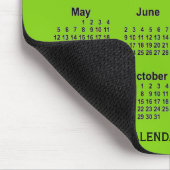 Tapis De Souris Calendrier vert jaune 2024 par Janz Mouse Pad (Coin)