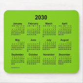 Tapis De Souris Calendrier vert jaune 2030 par Janz Mouse Pad (Devant)