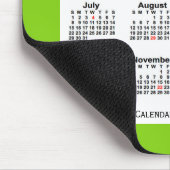Tapis De Souris Calendrier vert Jaune de Fêtes 2029 par Janz (Coin)