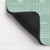 Tapis De Souris Calendrier Vert Thé et Blanc (Coin)
