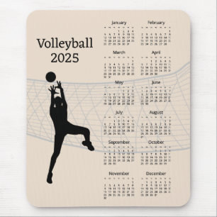 Tapis De Souris Calendrier Volleyball 2025