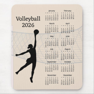 Tapis De Souris Calendrier Volleyball 2026