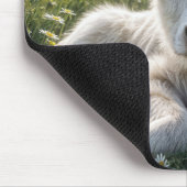 Tapis De Souris Calf Blanc Dans Le pré De Daisy (Coin)