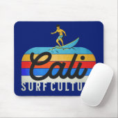 Tapis De Souris Cali Surf Culture Style Rétro (Avec souris)