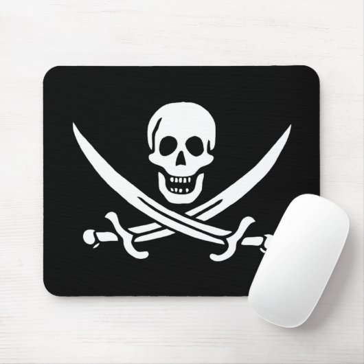 Tapis De Souris Calico Jack sur Black (Avec souris)