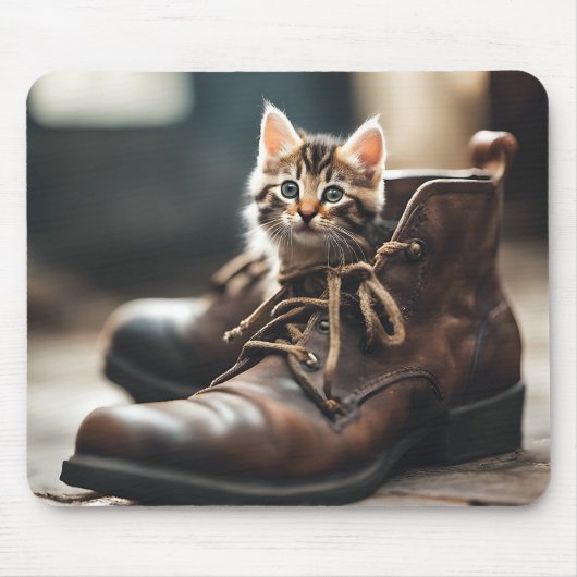 Tapis De Souris Calico Kitten En Chaussure Ancienne (Devant)