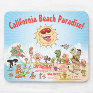 Tapis De Souris California Beach Paradise
