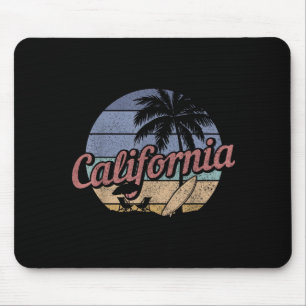 Tapis De Souris California Surf Vintage Souvenir Cali Beach Surfeu