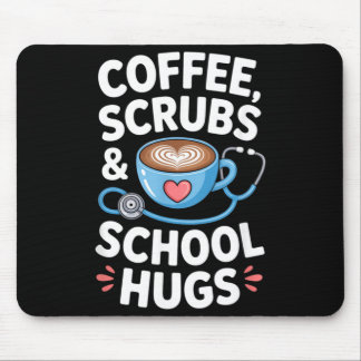 Tapis De Souris Calins de l'école de gommages au café Infirmière d