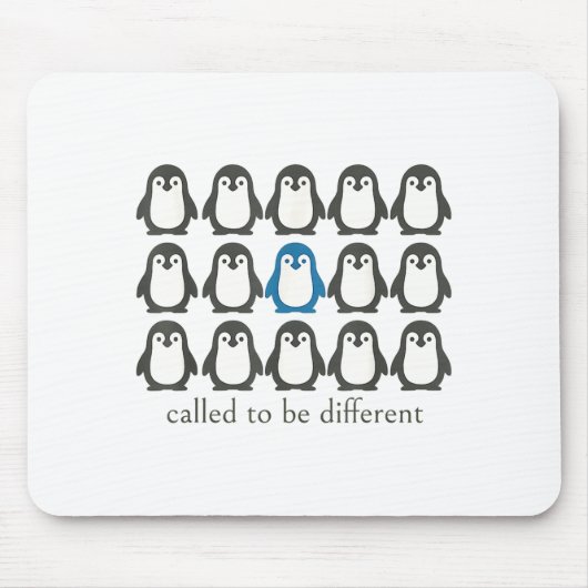 Tapis De Souris Called To Be Different Christian Penguin Faith Ins (Devant)