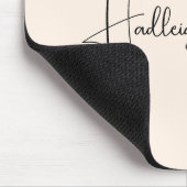 Tapis De Souris Calligraphie de nom monogramme cœur (Coin)