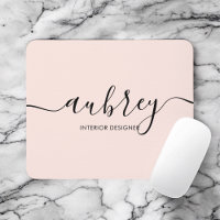 Calligraphie de script minimaliste Pad de souris r