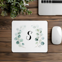 Calligraphie Eucalyptus Feuillage Monogramme simpl