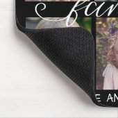 Tapis De Souris Calligraphie familiale | 6 Photo Collage noir (Coin)