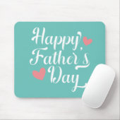 Tapis De Souris Calligraphie simple de Fête des pères heureuse | P (Avec souris)